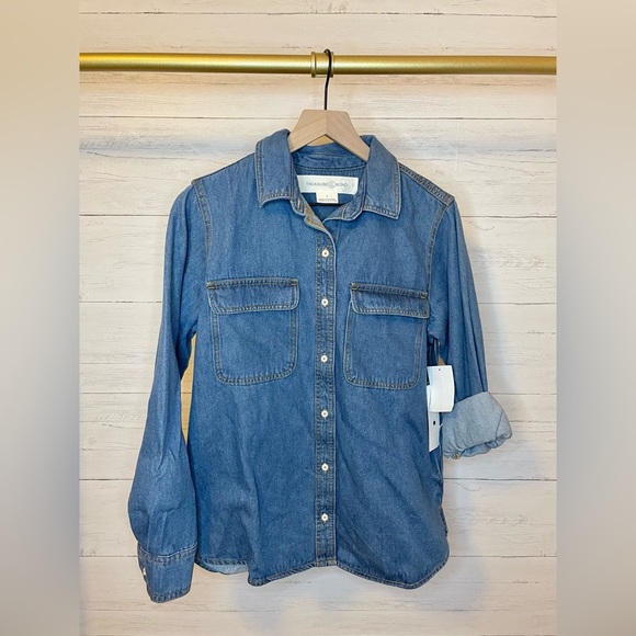 Treasure & Bond Tops - Treasure & Bond Denim Jean Shirt Jacket Button Down Size S